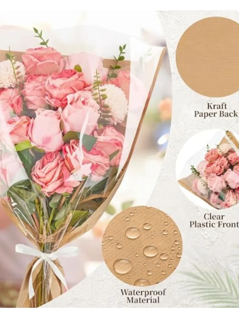 18 pack flower bags for bouquets + 